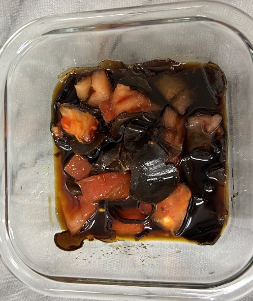トリュフとトマトの昆布醬油付け